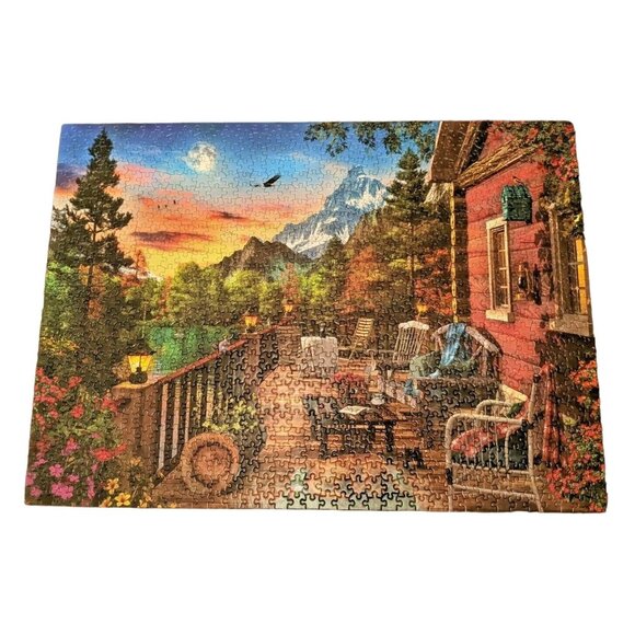 Ceaco Wooden Terrace Sunset by Dominic Davison 1000 Piece Jigsaw Puzzle - Picture 3 of 9